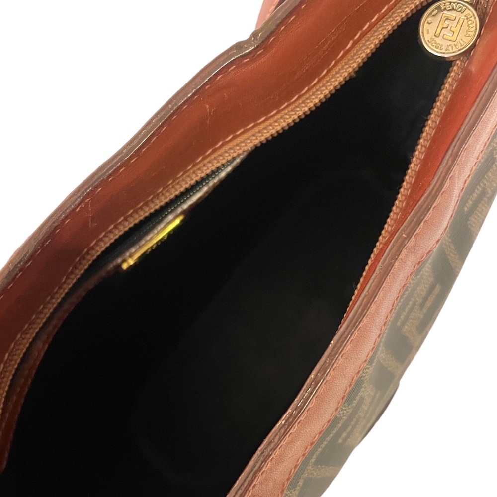 Fendi Black and Brown Logo Crossbody Bag - Picture 5 of 13